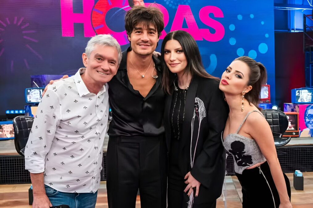 Laura Pausini é homenageada por Sandy e Tiago Iorc no 'Altas Horas'