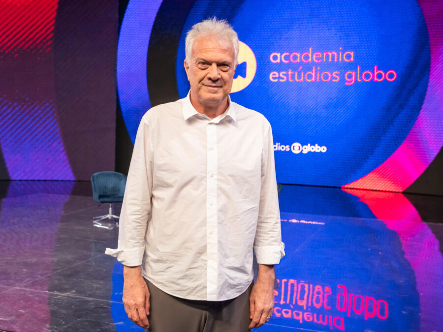 Pedro Bial na Inauguração da Academia Estudios Globo.