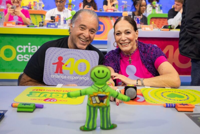 Tony Ramos e Susana Vieira no Criança Esperança 2025.