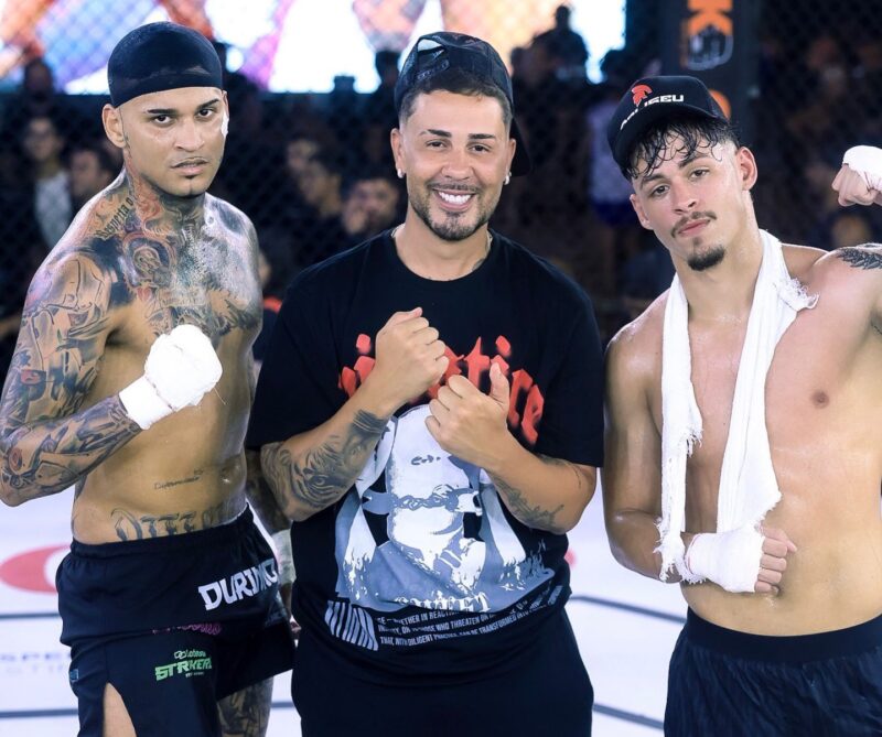 Anderson Neiff, Carlinhos Maia e Alex Mendes em luta no Rancho do Maia.