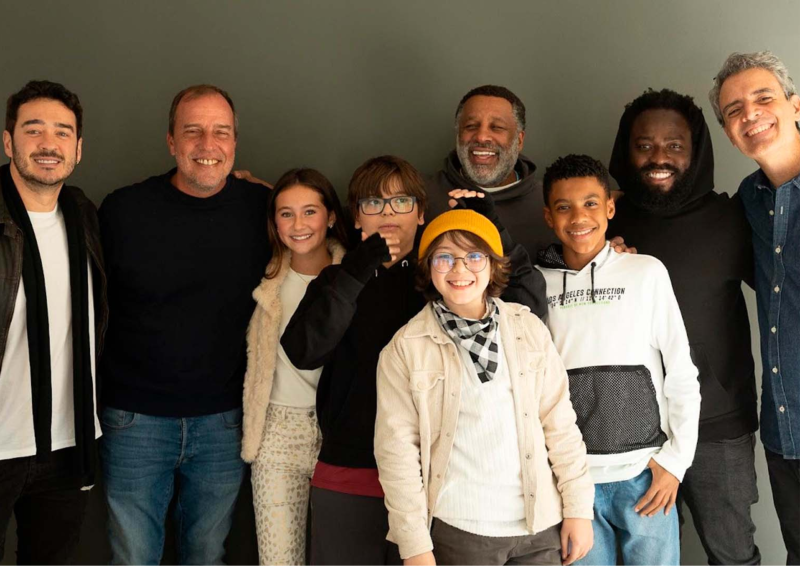 Marcos Veras, Ailton Graça, Douglas Silva e grande elenco mirim estão entre os atores de "O Gênio do Crime", filme dirigido por Lipe Binder 