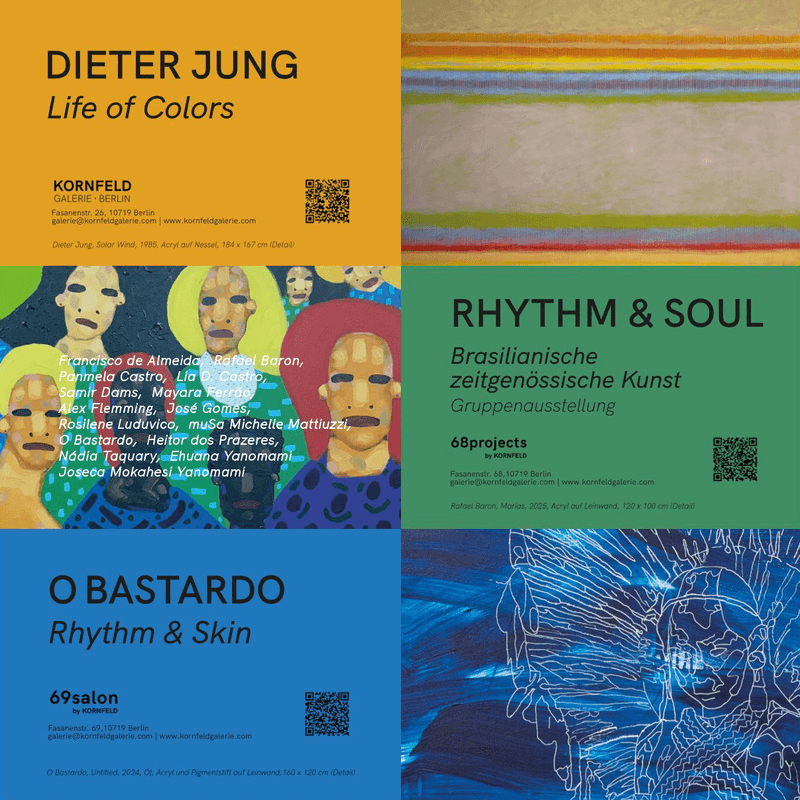 A KORNFELD Galerie Berlin expõe três mostras simultâneas, trazendo diálogo sutil entre Brasil e Alemanha