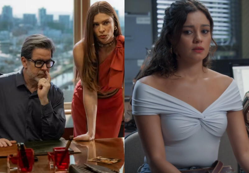 Ferette (Murilo Benicio) e Arminda (Grazi Massafera) descobrem que Gerluce (Sophie Charlotte) roubou estátua em Três Graças.