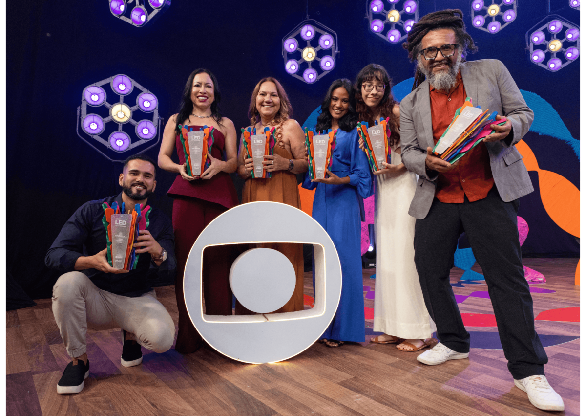 Thales Nascimento, Leia Souza, Selene Rocha, Beatriz Silva, Ysabelle Gonçalves e Irton Silva, vencedores do Prêmio LED Globo 2026