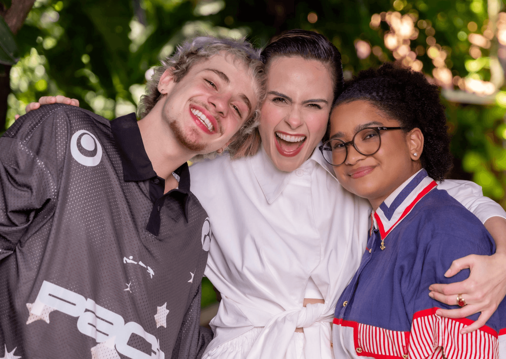 O grupo dos "Eternos": Juliano Floss, Ana Paula Renault e Milena