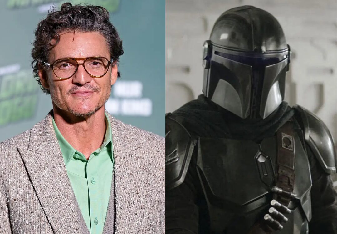 Pedro Pascal como Din Djarin/O Mandaloriano em 'Star Wars: The Mandalorian e Grogu'.