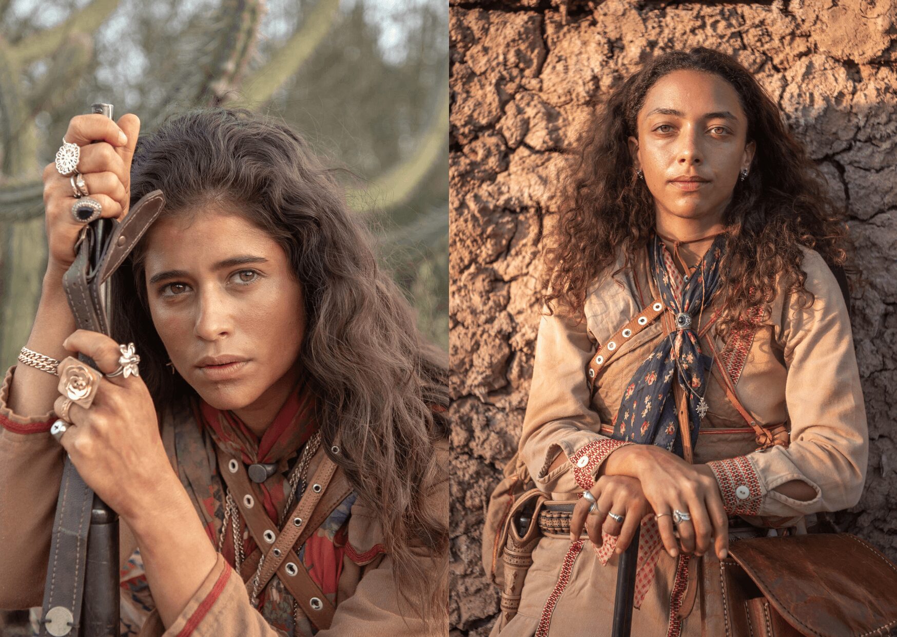 Rosa (Isadora Cruz) e sua irmã Otília (Alice Carvalho)