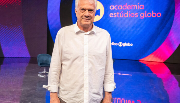 Pedro Bial na Inauguração da Academia Estudios Globo.