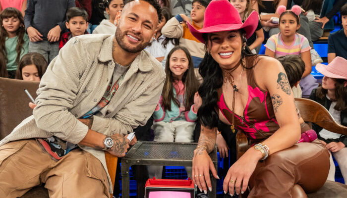 Neymar e Ana Castela no ‘Altas Horas’.