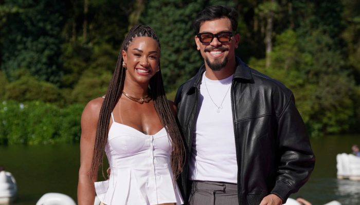 Aline Patriarca e Vinícius Nascimento no Caldeirão em Gramado.