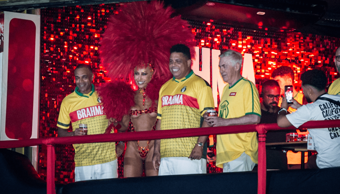 Denilson, Sabrina Sato, Ronaldo e Carlo Ancelotti