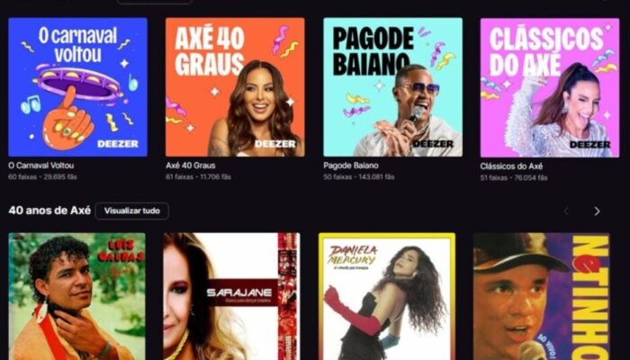 Deezer lança Canal de Carnaval com destaque para os 40 anos do Axé Music