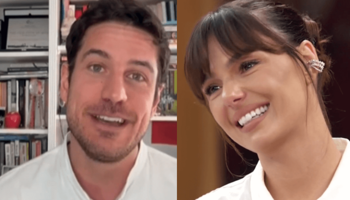 Isis Valverde se emociona com Marco Pigossi.