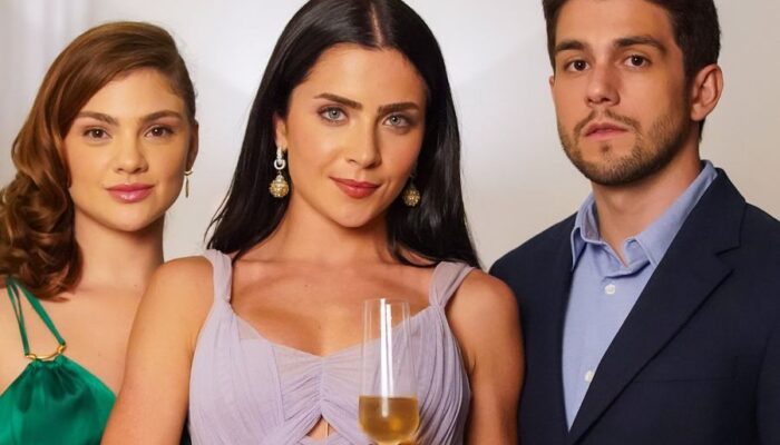 Paula (Débora Ozório), Lucas (Daniel Rangel) e Soraia (Jade Picon) em 'Tudo Por Uma Segunda Chance'.